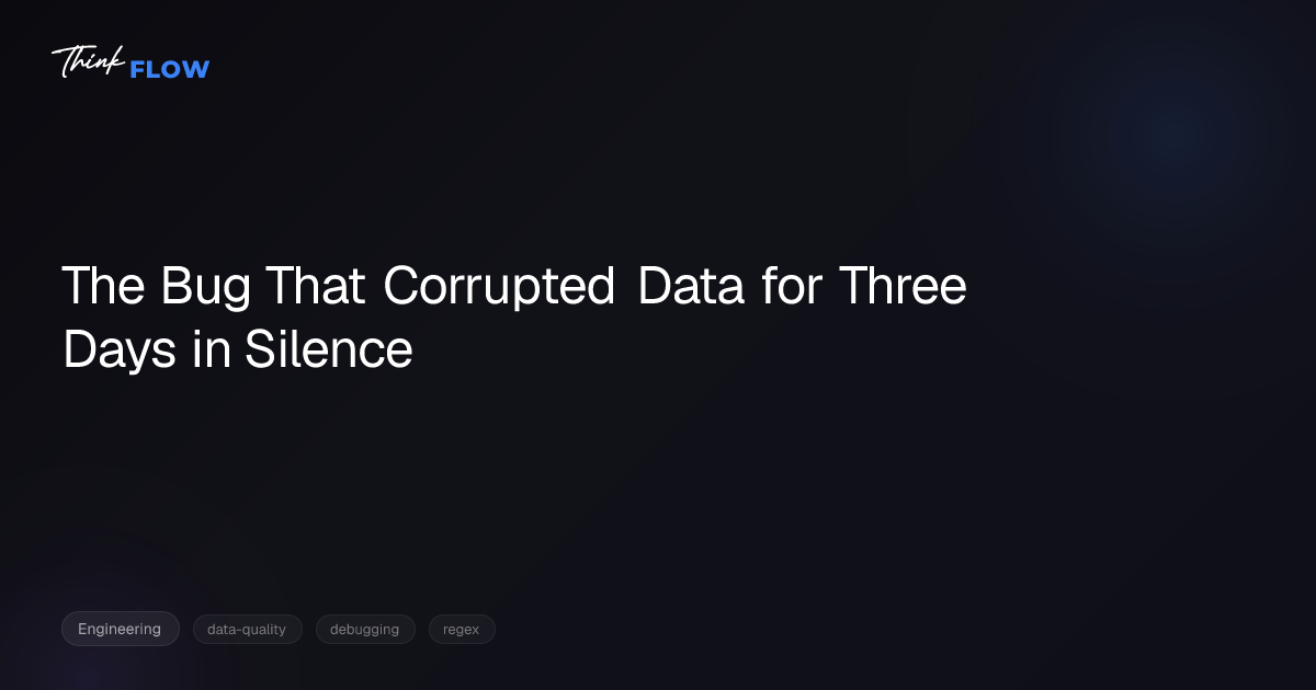 The Bug That Corrupted Data for Three Days in Silence